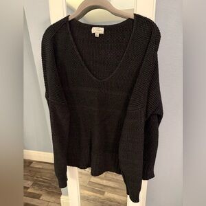 Lucky Brand Black V-Neck Sweater
